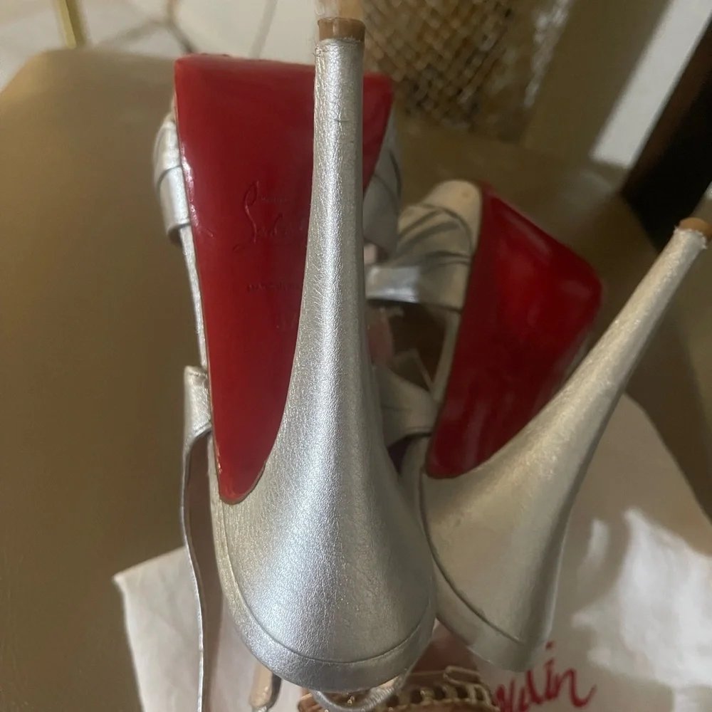 Christian Louboutin elegant silver